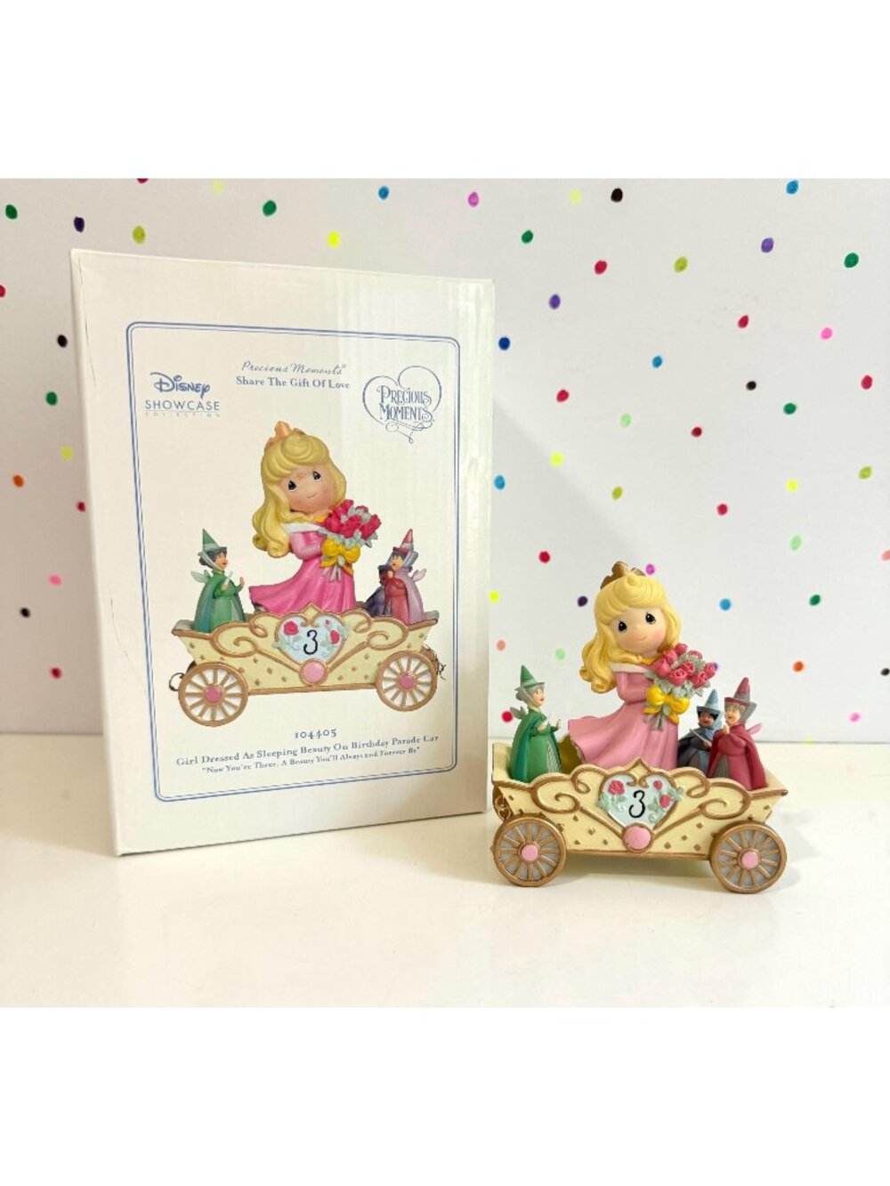 Precious Moments Disney Showcase Collection ~ Birthday Parade Car 3 Figurine
